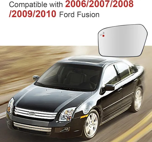 Vista 2 de Reemplazo de cristal del espejo lateral del conductor para Ford Fusion 2006 2007 2008 2009 2010 – Detección de punto ciego, calefacción eléctrica