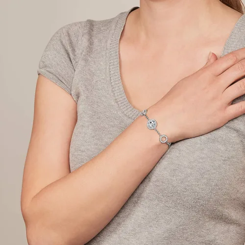 Vista 3 de Fossil - Pulsera de corazones de dos tonos para mujer
