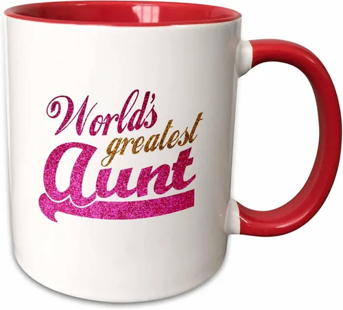 Vista 12 de 3dRose Worlds Greatest Aunt - Taza de 11 onzas, color negro