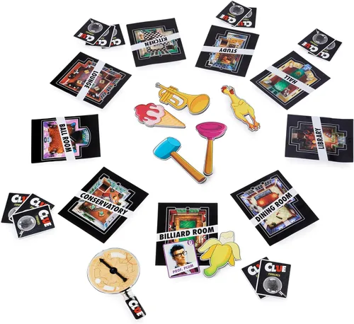 Vista 6 de Spin Master Games, Clue Giant Edition, juego familiar para diversión en interiores y exteriores con tablero grande de gran tamaño, para familia
