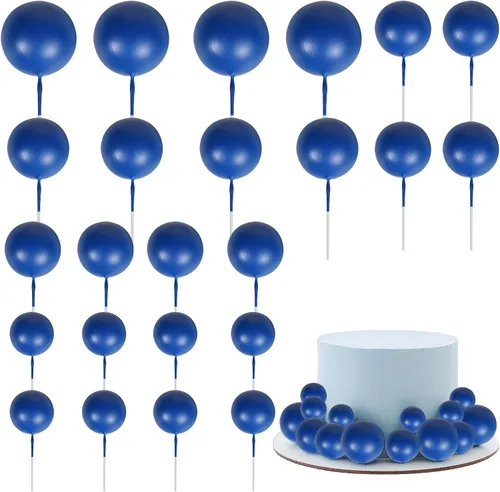 Vista 15 de Rsstarxi 30 piezas de mini globos y bolas de espuma para tartas – Insertos de pastel de bricolaje para bodas, aniversarios y decoraciones de fiesta