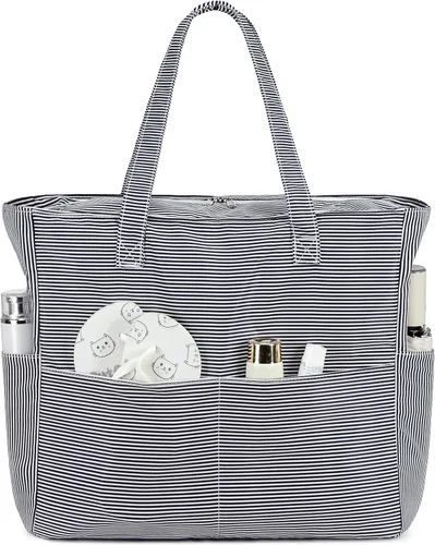 Vista 39 de Bluboon - Bolsa de playa impermeable para mujer, extra grande, con compartimento húmedo, para llevar de fin de semana, bolsa de piscina para viajes