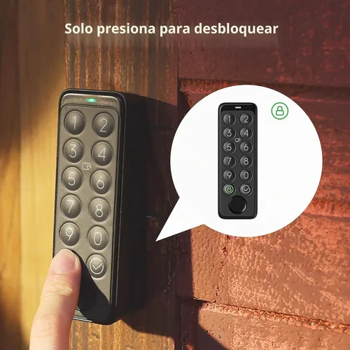 Vista 3 de SwitchBot Smart Keypad Touch para SwitchBot Lock, Entrada sin llaves con huella dactilar para el hogar, IP65 a prueba de agua, admite contraseñas