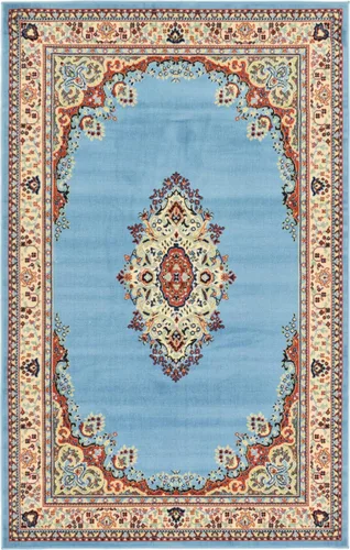 Vista 40 de Unique Loom - Alfombra de área estilo persa tradicional de la colección Reza, de 2 pies 2 pulgadas x 3 pies, colores negro y beige