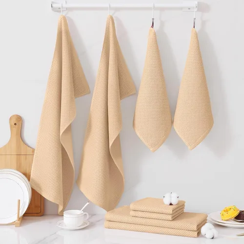 Vista 7 de Homaxy Juego de toallas y paños de cocina 100% algodón, 30 x 30 centímetros y 33 x 71 centímetros, juego de 8 toallas de cocina ultra suaves