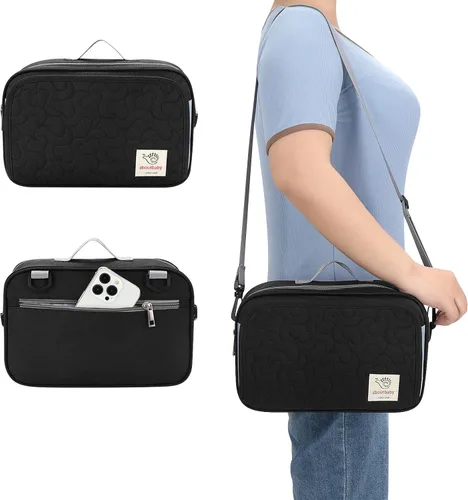 Vista 3 de Accmor Organizador de cochecito, organizador universal para cochecito con bolsillo aislado para portavasos y bolsa de cochecito de gran capacidad