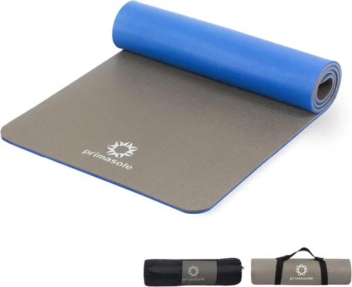 Vista 7 de Primasole Esterilla de yoga ecológica de 1/2 pulgada antideslizante para yoga, pilates, fitness en casa y gimnasio, 4 colores con funda