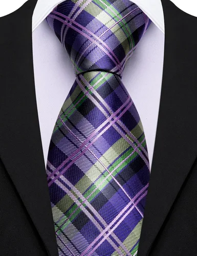 Vista 6 de Barry.Wang Juego de corbatas de seda para hombre, corbatas de boda de seda tejida formal de negocios casual (4/6/8PCS)