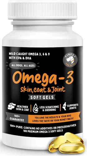 Vista 9 de Aceite de pescado 100% puro para perros y gatos (1,545 mg de Omega 3 por cucharadita) 8 oz. Cargado con EPA y DHA para articulaciones, piel