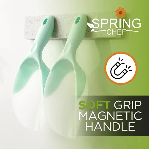 Vista 45 de Spring Chef - Cuchara magnética para congelador, sin BPA, color negro Flexi-Plastic Popcorn Scoop with Soft Grip Handle - Dishwasher Safe Ice