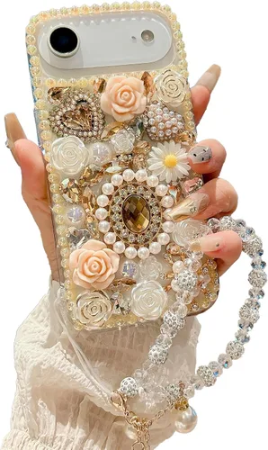 Vista 27 de iFiLOVE para iPhone 7 Plus/8 Plus Funda con Diamantes Brillantes y Correa de Flores, 3D Lujo Brillante Purpurina Cristal Diamantes de Imitación
