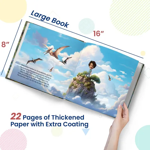Vista 6 de Libro de cuentos personalizado para niños, aventura de dinosaurios, nombre y foto personalizados, regalos para bebés, historia atractiva para niños