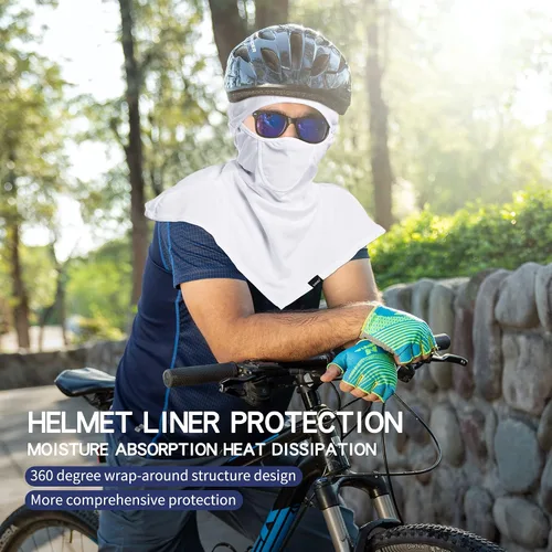 Vista 6 de Pasamontañas Protección solar de verano para motocicleta, pesca, máscara solar transpirable a prueba de viento para hombres y mujeres