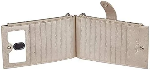 Vista 3 de Travelambo Cartera para mujer con múltiples tarjetas y bolsillo frontal minimalista de piel delgada