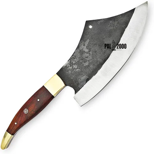 Vista 6 de PAL 2000 KNIVES REG-9959 Cuchillo de carnicero hecho a mano de acero al carbono de 12 pulgadas