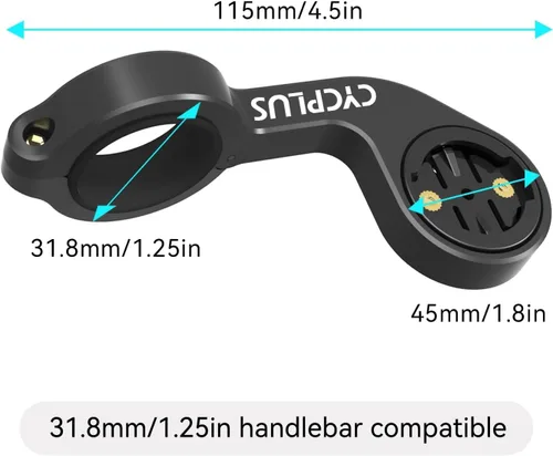 Vista 2 de CYCPLUS Soporte delantero para bicicleta diseñado para todos los ordenadores de ciclismo, Garmin Edge 520 530 820 830 1000 GPS y otros modelos