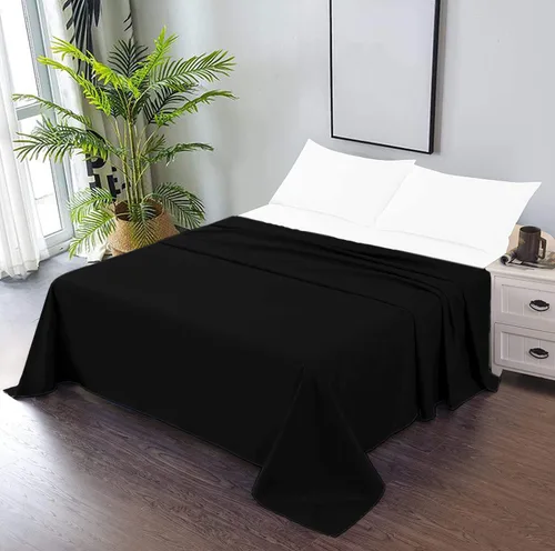 Vista 10 de TBM 1PC Solid Flat Sheet Smooth Touch Hotel Quality 100% Egyptian Cotton Perfectly Fit for Oversize and Extra Height Bed Solid 600 Thread Count