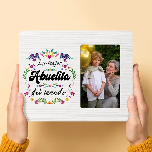 Vista 4 de Abuelita - Marco de fotos de regalos para abuela de nietos, La Mejor Abuelita Del Mundo, 4 x 6 pulgadas