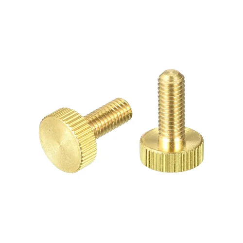Vista 7 de uxcell Tornillos moleteados para pulgar, pernos planos de latón M3x4mm, sujetadores para PC, electrónicos, mecánicos, 2