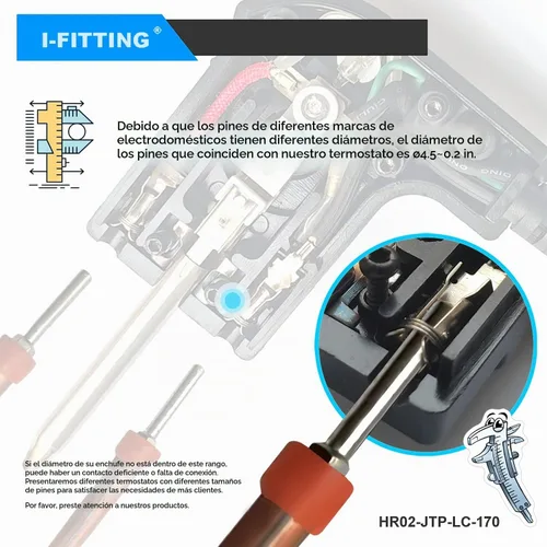 Vista 5 de Cable de sonda de termostato ajustable para ahumadores Masterbuilt y planchas eléctricas, ahumador eléctrico para exterior/hogar, cable