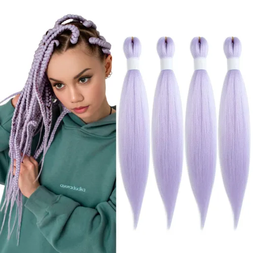 Vista 53 de Cabello trenzado burdeos, 10 pulgadas, 4 paquetes Cabello preestirado, trenzas de ganchillo cortas y rectas, textura Yaki, fibra sintética