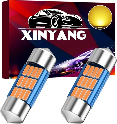 Vista 10 de XINYANG 2 piezas Bombilla LED festoon 578 para auto de 41mm 42mm 1.65 pulgadas, bombilla 211-2 extremadamente brillante, 20 chipsets SMD 4014, libre