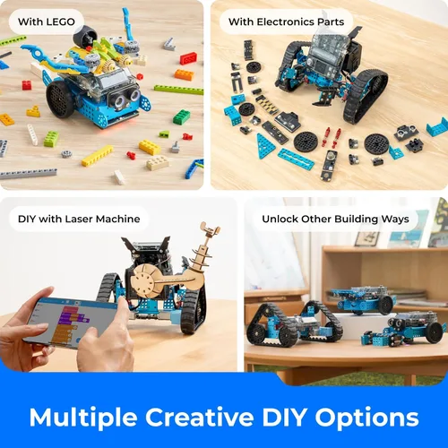 Vista 7 de Makeblock mBot2 Rover Emo Robot Programación para niños, kit de robótica interactiva de aprendizaje y juego al aire libre, codificación de control