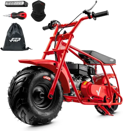Vista 8 de FRP GMB100 Plus Gas Mini Bike 99cc 4 tiempos todoterreno Faro y polaina Negro