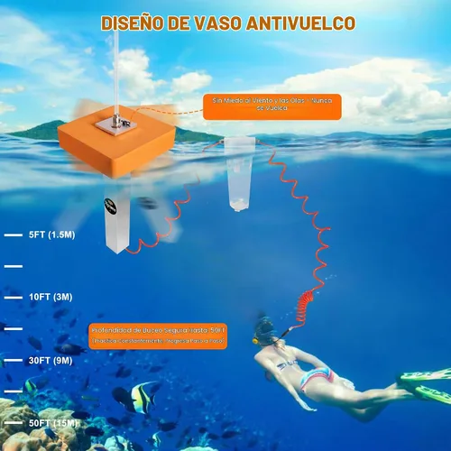 Vista 3 de Sistema de ventilación de buceo, dispositivo de respiración subacuática del snorkel