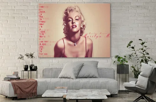 Vista 5 de SpiritualHands Marilyn Monroe - Lienzo decorativo para pared y póster – Decoración femenina moderna de maquillaje femenino, impresión de moda