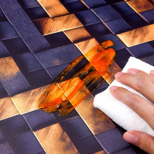 Vista 6 de AMUGISH Mural de pared 3D geométrico – Papel pintado con patrón trenzado lujoso en negro y oro, textura metálica moderna – Se pela y se pega