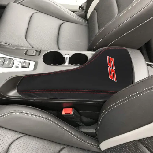 Vista 9 de Funda para reposabrazos de consola central, consola de protección completa, reposabrazos de cuero, accesorios interiores para Chevrolet Camaro