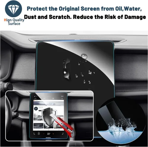 Vista 3 de Ruiya Polestar 2 - Protector de pantalla para Polestar 2 de 11.2 pulgadas, pantalla táctil para Polestar 2 2021 2022 2023 2024 2025