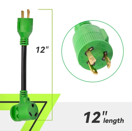 Vista 3 de RVMATE Cable adaptador de generador RV de 30 amperios a 30 amperios