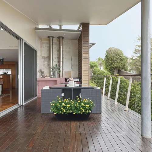 Vista 5 de ERINGOGO Maceta rectangular de plástico de 19.68 pulgadas con orificio de drenaje y platillo para uso en interiores y exteriores, balcón, patio