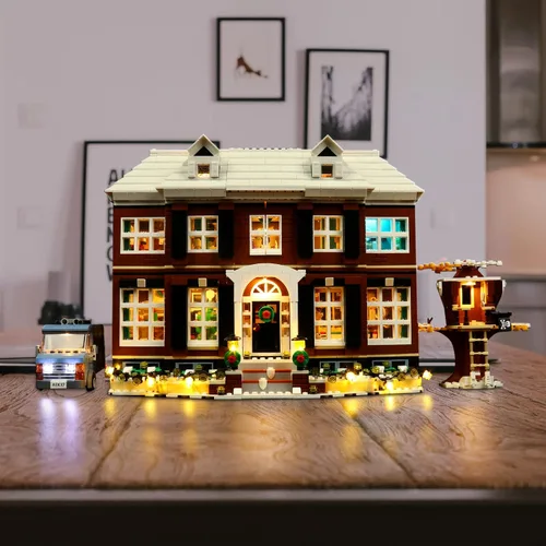 Vista 5 de BrickBling Iluminación LED compatible con Lego Home Alone 21330 Kit de construcción, versión de sonido compatible con Lego 21330, reproducción