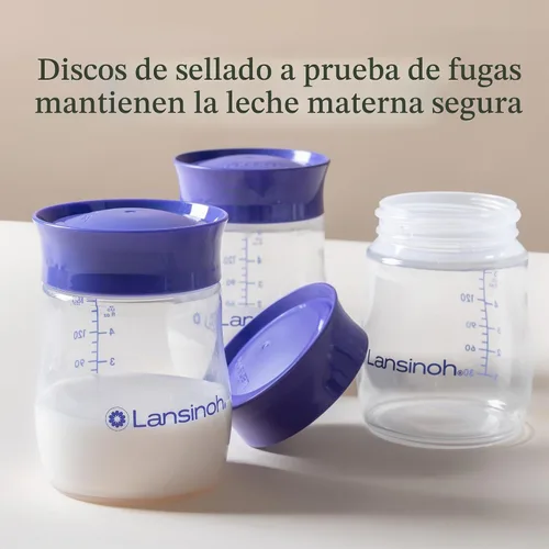 Vista 20 de Lansinoh Botellas de almacenamiento de leche materna, 5 onzas, paquete de 4