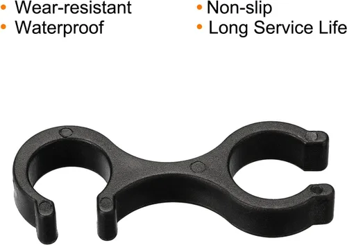 Vista 4 de PATIKIL Clips para bastón de trekking, 2 piezas, accesorios para bastón, conector de hebilla de varilla doble para senderismo al aire libre y camping