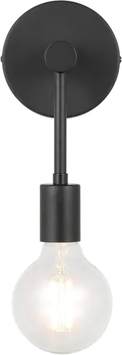 Vista 4 de XiNBEi Lighting - Aplique de pared negro de 1 luz para pasillo, bombilla LED incluida Mate negro