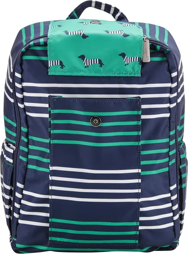 Vista 8 de JuJuJuBe MiniBe Mochila pequeña colección costera - Providence - azul marinoverde azuladoblanco