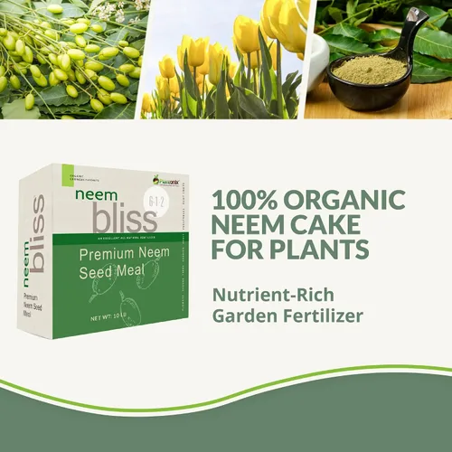 Vista 2 de Neem Bliss (4.5 kg) - Harina de semillas de neem - Torta de neem orgánico para plantas - Fertilizante listado OMRI para plantas, vegetales, céspedes