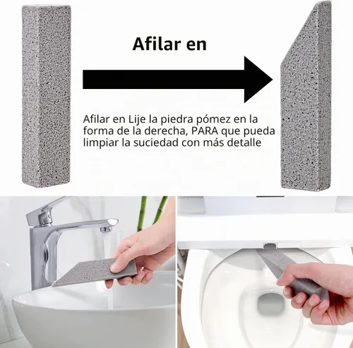 Vista 5 de 25 limpiadores de piedra pómez para inodoro, barrita pómez para quitar el anillo de agua dura en el inodoro, piedras pómez para limpieza, hogar