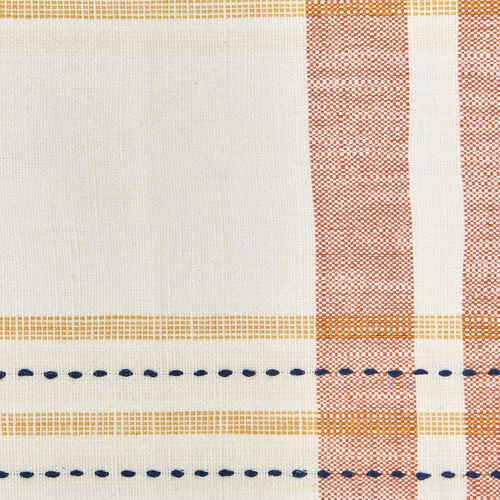 Vista 2 de DII Veranda Plaid Collection - Juego de manteles individuales decorativos de algodón para uso diario, 13 x 19 pulgadas, 4