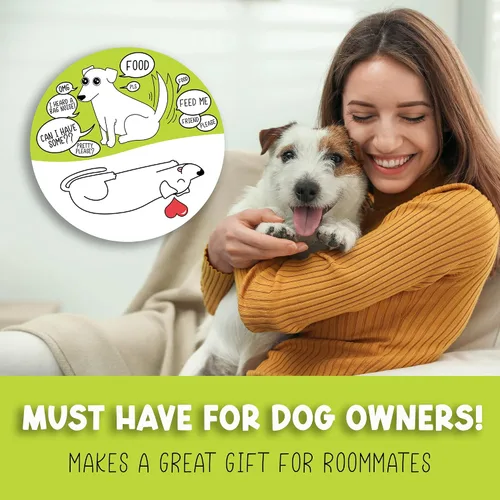 Vista 4 de Imán de Feed The Dog - Recordatorio gótico de comida para perros para amantes de las mascotas, decoración peculiar del hogar y la oficina, regalo