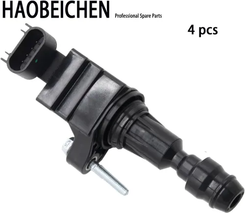 Vista 2 de Paquete de 4 bobinas y bujías de iridio compatibles con Chevrolet HHR Cobalt Malibu Equinox Buick Regal Verano Lacrosse GMC Terrain Pontiac G5 G6