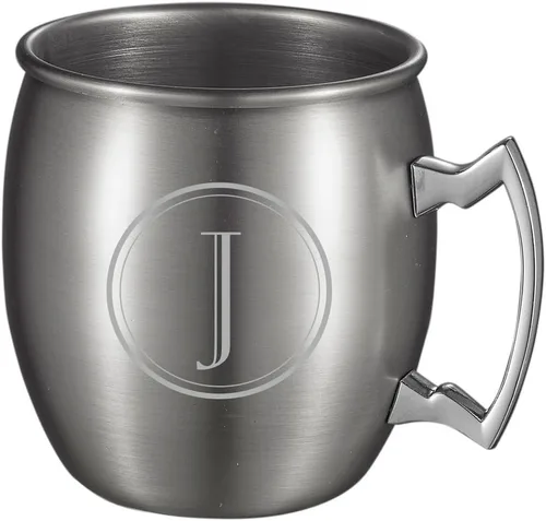Vista 5 de Visol Kremlin Moscow Mule - Taza de 20 onzas con grabado personalizado de inicial (níquel)