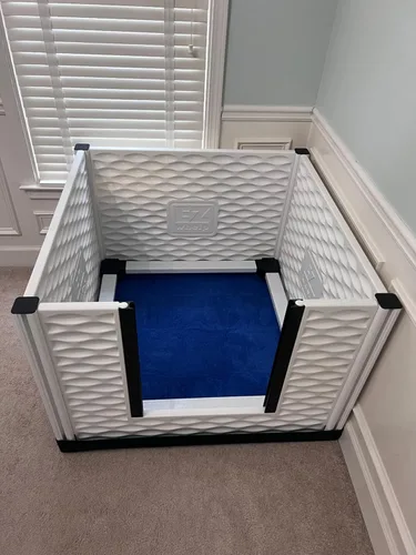 Vista 2 de EZwhelp Almohadilla de tracción, suave, estable y lavable, alfombrilla protectora de suelo para cachorros, 48 x 48 pulgadas