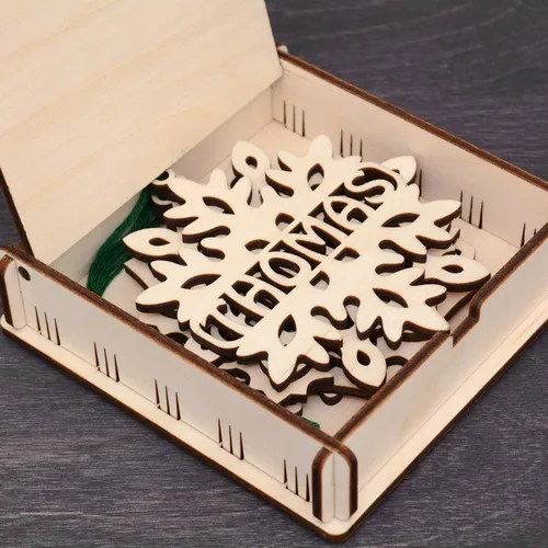 Vista 5 de Juego de 5 regalos personalizados de madera, adorno de Navidad grabado, adorno de árbol de Navidad de madera, decoración de Navidad, personalizado