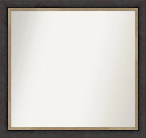 Vista 115 de Amanti Art Espejo personalizado, espejo de baño negro Astor, espejo de pared o espejo de tocador de baño sobre el fregadero (25 x 25 pulgadas)