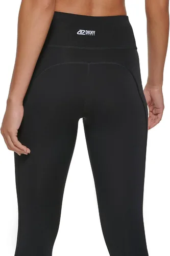 Vista 4 de DKNY Leggings deportivos de yoga para entrenamiento con control de abdomen para mujer